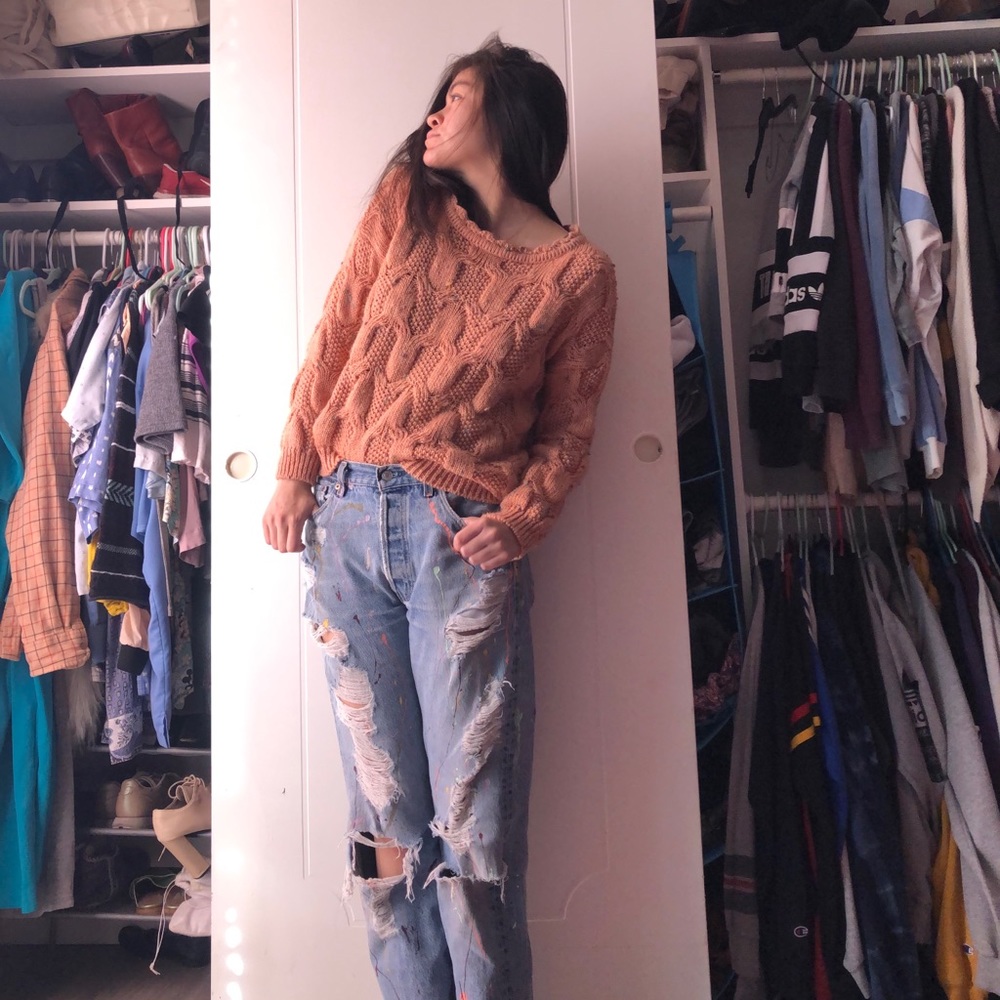 Brandy Melville Pink Speckled Sweater